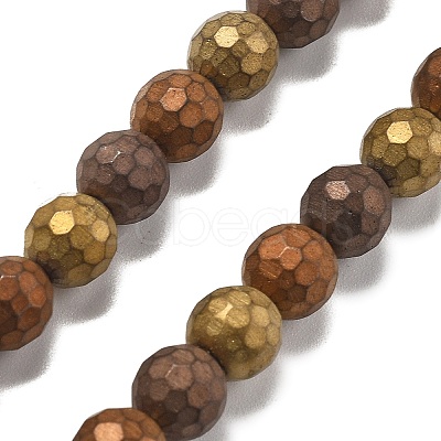 PVD Vacuum Plating Non-magnetic Synthetic Hematite Beads Strands G-F682-01A-1