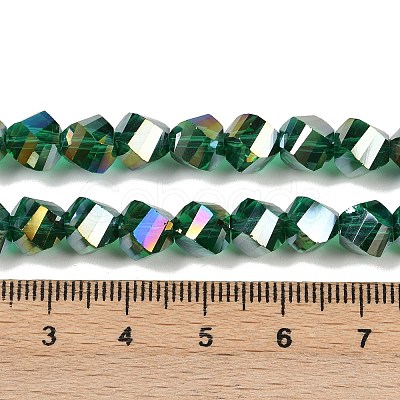 Electroplate Transparent Glass Beads Strands EGLA-B011-02A-AB03-1