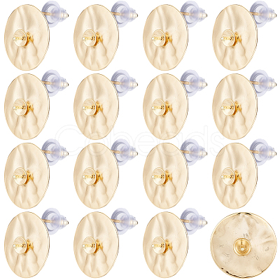 20Pcs Brass Stud Earring Findings KK-BBC0023-12-1