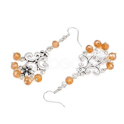 Fashion Tibetan Style Chandelier Earrings EJEW-JE00517-1