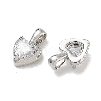 Brass Pave Clear Cubic Zirconia Charms CU-CBA6E4E-19P-C-1