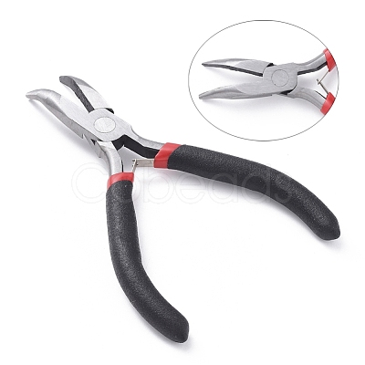 Carbon Steel Bent Nose Jewelry Plier for Jewelry Making Supplies P021Y-1