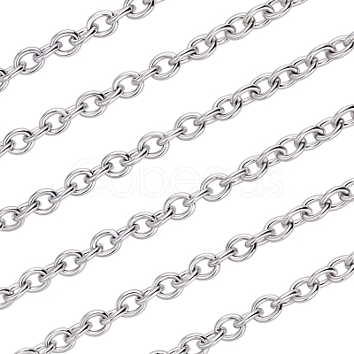 5M Tarnish Resistant 304 Stainless Steel Cable Chains CHS-BBC0001-16-1