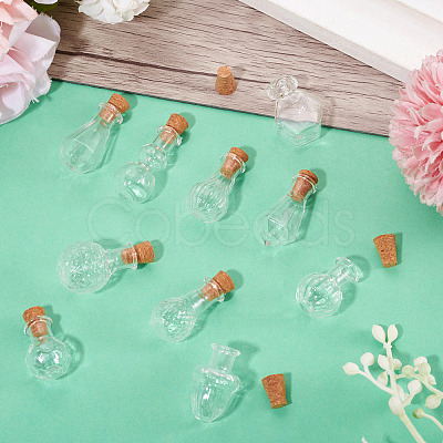 10Pcs Clear Glass Wishing Bottles AJEW-TA0002-85B-1