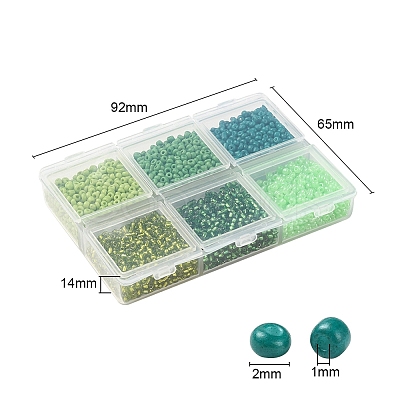 4500Pcs 6 Style 12/0 Glass Seed Beads SEED-YW0001-27D-1
