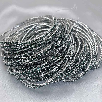 Brass Rhinestone Tennis Bracelets WG6EB7A-10-1