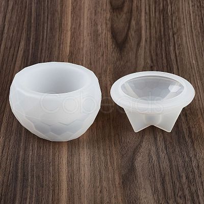 Faceted Hexagon DIY Candle Cup Silicone Molds DIY-Q037-09B-1