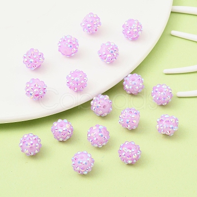 AB-Color Resin Rhinestone Beads RESI-S315-10x12-10-1