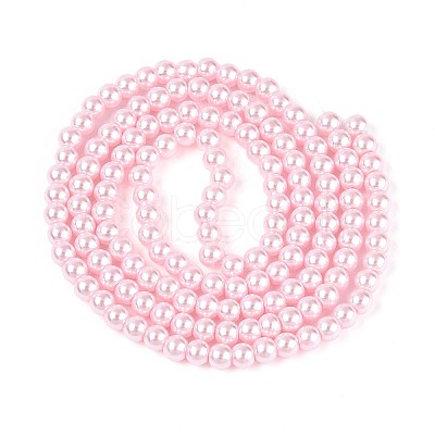 Baking Paint Pearlized Glass Pearl Round Bead Strands HY-Q003-6mm-05-01-1