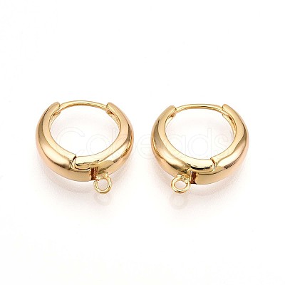 Brass Hoop Earring Finding KK-N261-54G-1