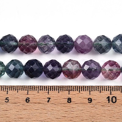 Natural Rainbow Fluorite Beads Strands G-T140-22C-1