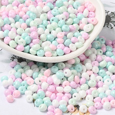 6/0 Opaque Baking Paint Glass Seed Beads SEED-M012-02A-33-1