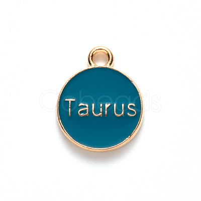 Alloy Enamel Pendants X-ENAM-S124-01B-05C-1