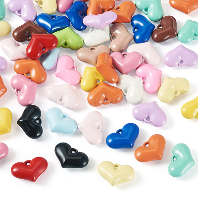 50Pcs Baking Paint Acrylic Pendants OACR-TA0004-83B-1