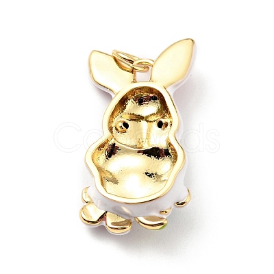 Rack Plating Brass Micro Pave Cubic Zirconia Pendants ZIRC-C037-03G-1