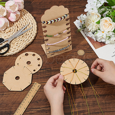 1 Set 5Pcs Wooden Bracelets Knitting Loom Boards TOOL-BC0002-97-1