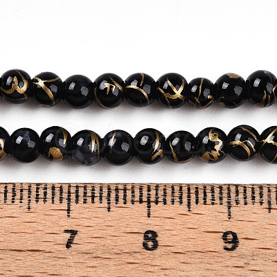 Baking Paint Glass Beads X1-DGLA-N003-4mm-B10-1