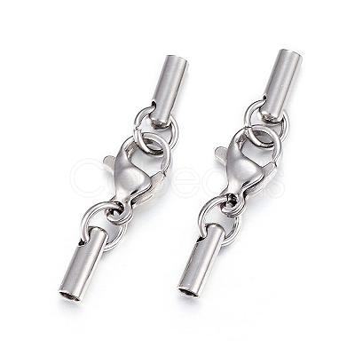 Tarnish Resistant 304 Stainless Steel Lobster Claw Clasps STAS-P146-A10-2.0mm-1