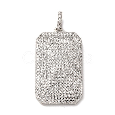 Brass Micro Pave Cubic Zirconia Pendants KK-U076-03P-01-1
