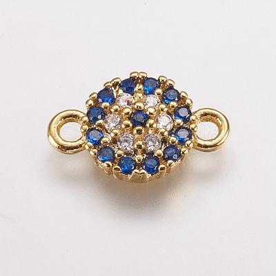 Brass Micro Pave Cubic Zirconia Links ZIRC-E143-47G-1