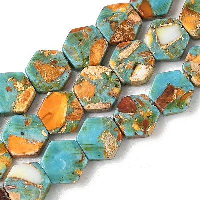 Dyed Synthetic Imperial Jasper Beads Strands G-D337-10mm-A02-1