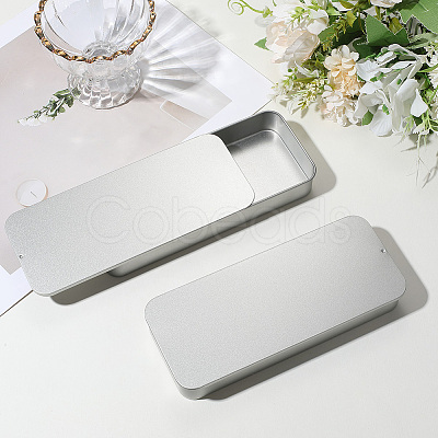2Pcs Slide Top Tinplate Trinket Storage Boxes CON-SP0001-22A-03-1