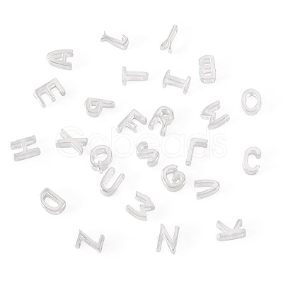 6Pcs 925 Sterling Silver Hollow Initial Beads STER-TA0001-53T-1