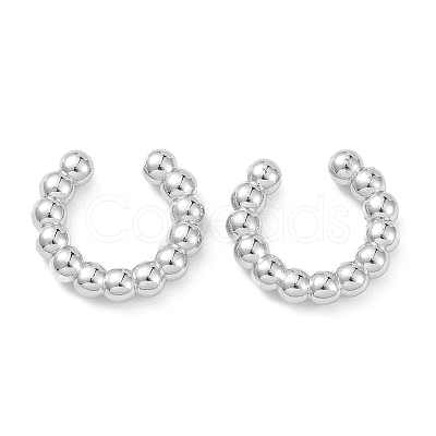 Rack Plating Brass Cuff Earrings EJEW-K245-09P-1