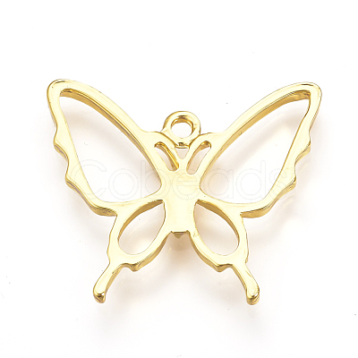Rack Plating Alloy Open Back Bezel Pendants X-PALLOY-Q351-37G-FF-1