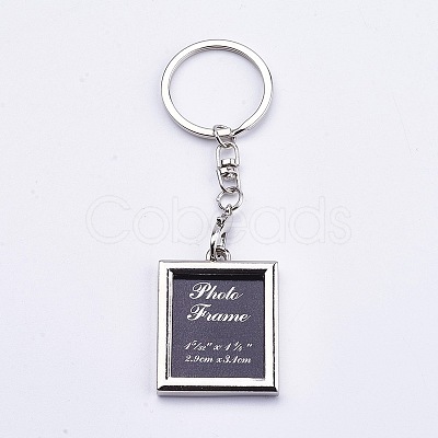 Mini Alloy Photo Frame Keychain KEYC-WH0004-01P-1
