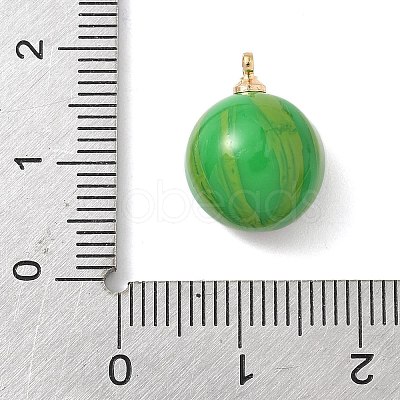 Brass Plastic Charms KK-L239-046G-02-1