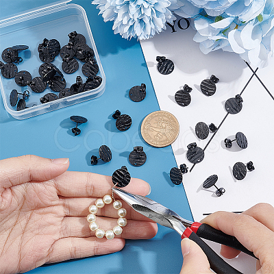 40Pcs Ion Plating(IP) 304 Stainless Steel Stud Earring Findings STAS-UN0040-65-1