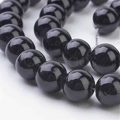 Natural Mashan Jade Round Beads Strands G-D263-10mm-XS32-1