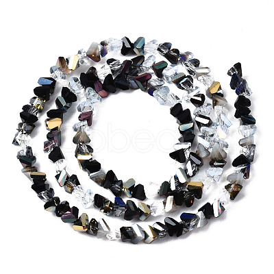 Electroplate Glass Beads Strands X-EGLA-N002-06B-1