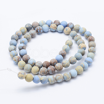Natural Imperial Jasper Beads Strands G-K232-6mm-01A-1