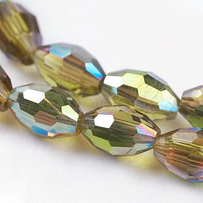 Electroplate Glass Beads Strands EGLA-J013-4x6mm-H29-1