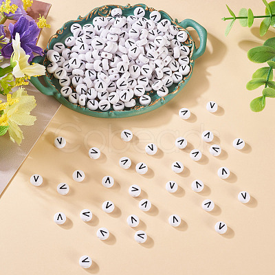 500Pcs Acrylic Beads SACR-TA0001-55V-1