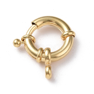 Eco-friendly Brass Spring Ring Clasps KK-D082-02G-C-1