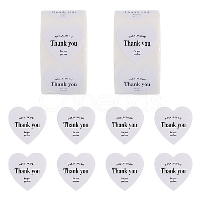 2Roll Heart with Thank You Roll Stickers DIY-TA0013-58A-1