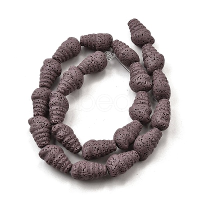 Dyed Natural Lava Rock Beads Strands G-A264-A01-01D-1