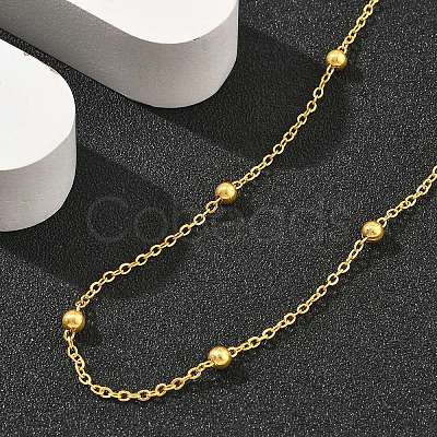 Brass Satellite Chains Necklaces for Women NJEW-D302-28G-1