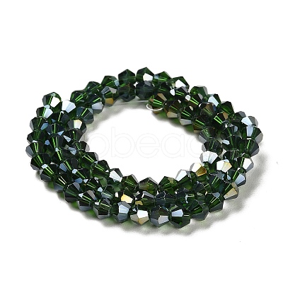 Transparent Electroplate Glass Beads Strands EGLA-A039-T4mm-B25-1