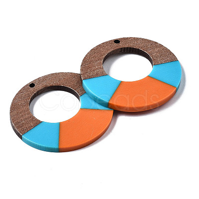 Resin & Walnut Wood Pendants RESI-S389-068A-A04-1
