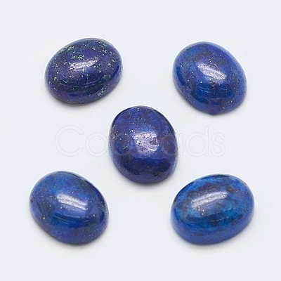 Dyed Natural Lapis Lazuli Oval Cabochons X-G-J329-17-22x30mm-1