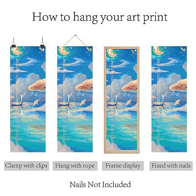 Printed Cloth Hanging Wall Decorations HJEW-WH0180-003-1