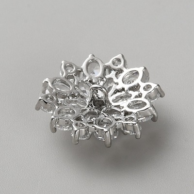 Brass Micro Pave Cubic Zirconia Buttons DIY-WH0888-807P-02-1