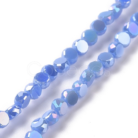 Electroplate Glass Beads Strands GLAA-E036-03C-1