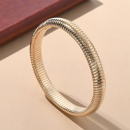 Electrophoresis Iron Bangles for Women BJEW-M057-08G-1