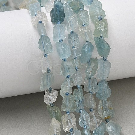 Natural Aquamarine Beads Strands G-L650-B01-01-1