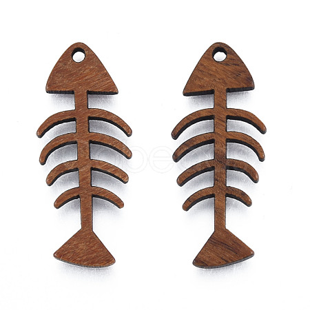 Natural Walnut Wood Pendants WOOD-N011-016-1